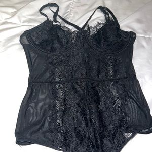 Black bodysuit with lace and details from Fashion Nova, never worn